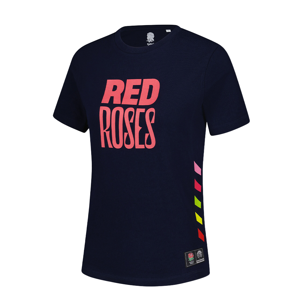 Spice Girls - Red Roses x Spice Girls Fitted Navy T-Shirt  - Womens
