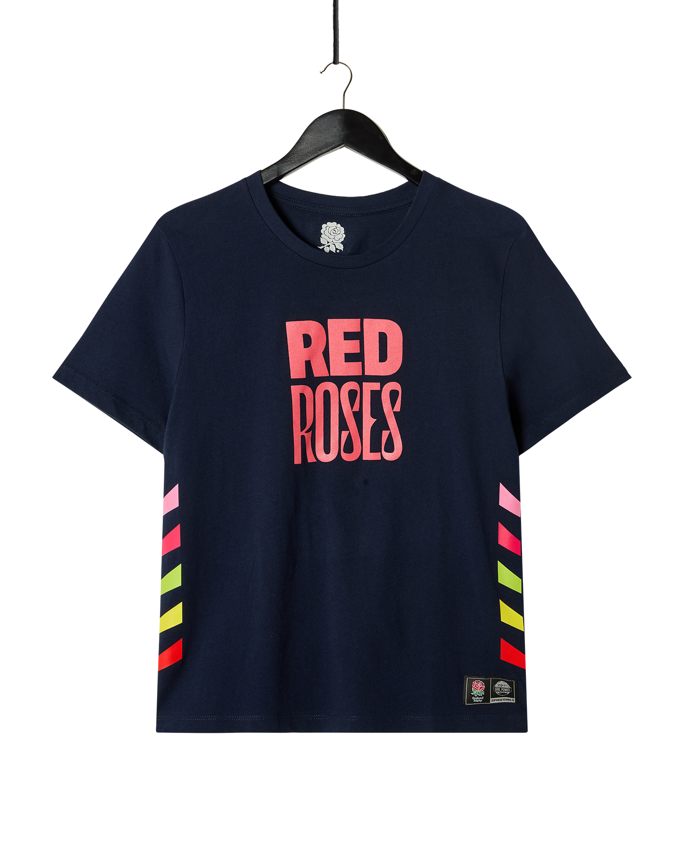 Spice Girls - Red Roses x Spice Girls Fitted Navy T-Shirt  - Womens