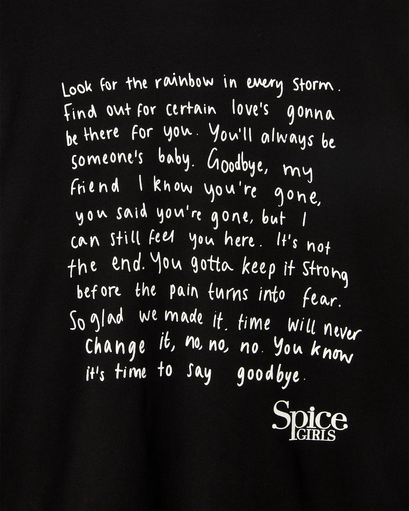 Spice Girls - Spice Girls Goodbye Lyric Longsleeve T-Shirt