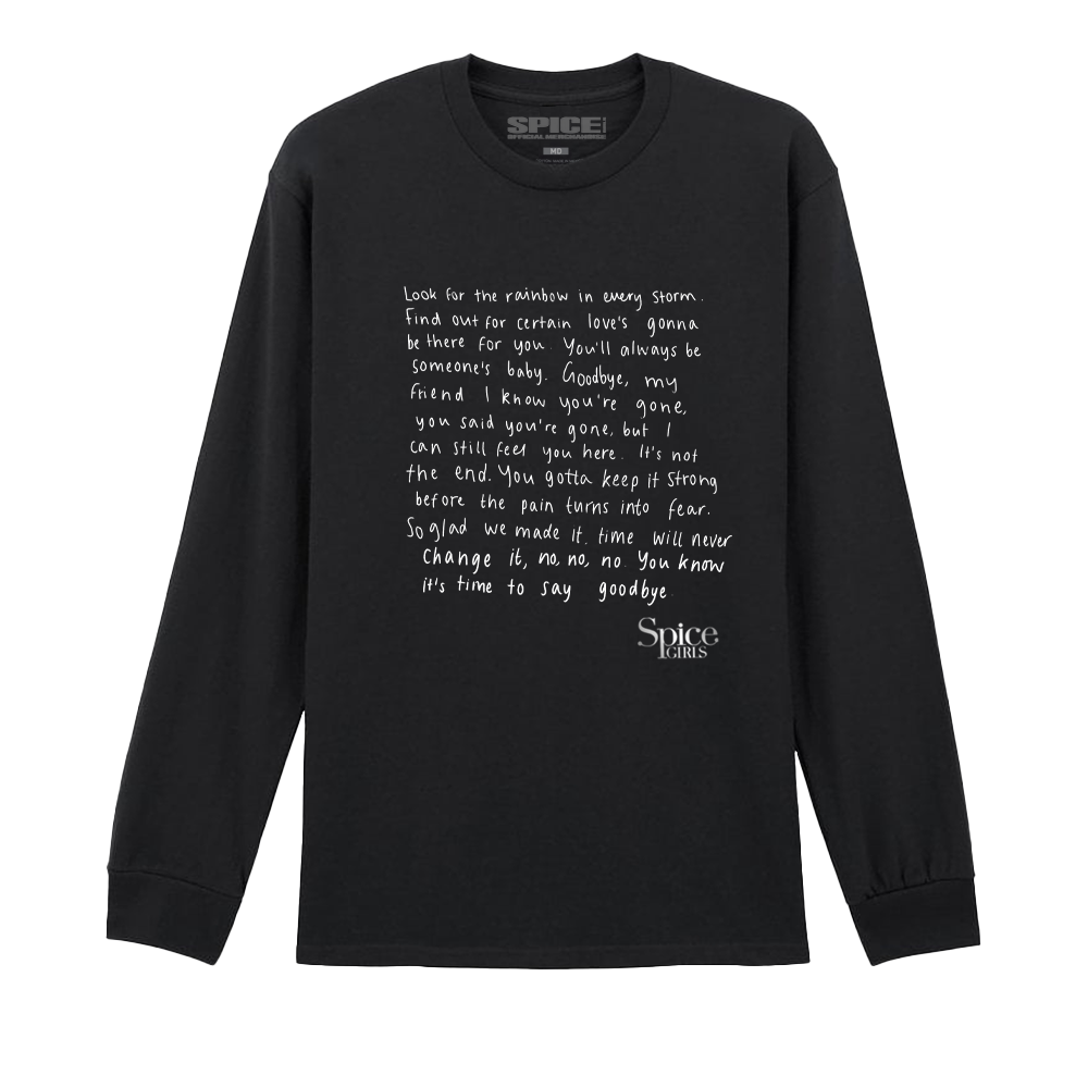 Spice Girls - Spice Girls Goodbye Lyric Longsleeve T-Shirt