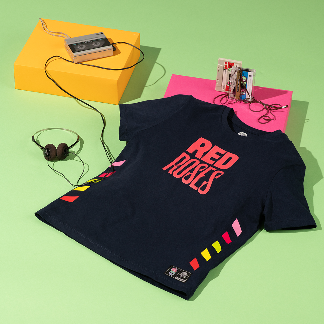 Spice Girls - Red Roses x Spice Girls Fitted Navy T-Shirt  - Womens