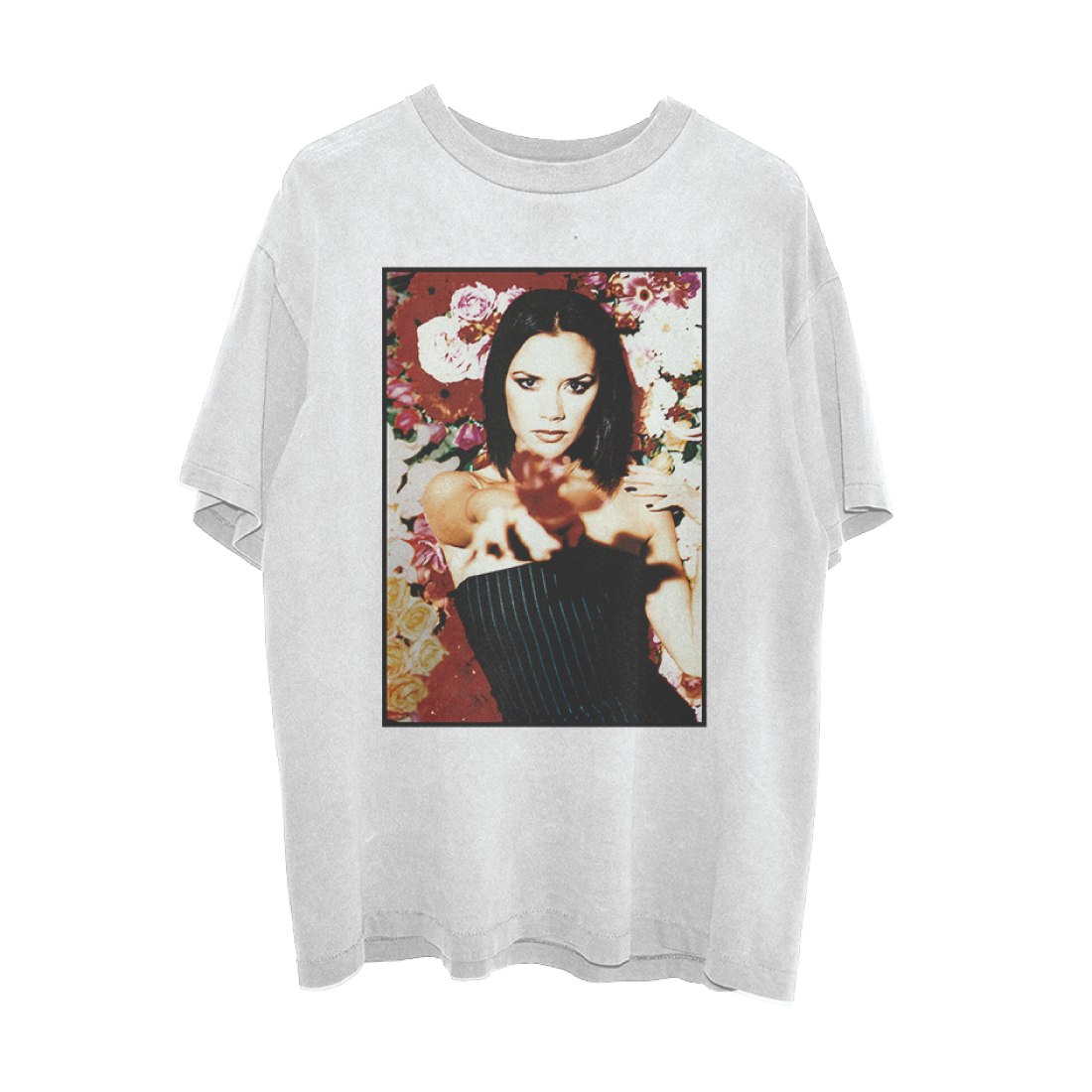 Spice Girls - Victoria Floral Photo T-shirt